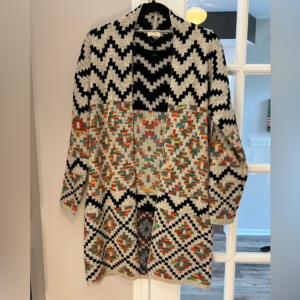Super cozy dreamers by debut Aztec print cardigan EUC